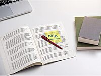 Office Depot® Brand Translucent Sticky Notes, With Storage Tray, 3" x 3", Clear, 50 Notes Per Pad, Pack Of 12 Pads