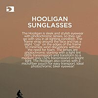 Bobster ® Hooligan, Gloss Black Frame, Clear Photochromic Lens