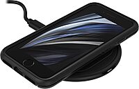 OtterBox iPhone SE 3rd/2nd Gen, iPhone 8/7 (Non-retail/Ships in Polybag) Symmetry Series Case - BLACK, ultra-sleek, wireless charging compatible, raised edges protect camera & screen