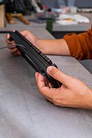 Cherry KC 200 MX Mechanical Office Keyboard with New MX2A switches. Modern Design with Metal Plate Frame. (Bronze withMX2A