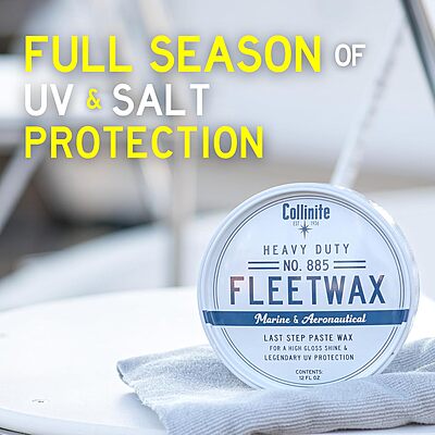 Collinite 885 Fleetwax-Marine & RV Heavy Duty Carnauba+Polymer Wax Sealant-Ultra Durable