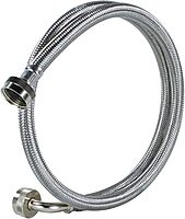 Certified Appliance Accessories Washing Machine Hose with 90 Degree Elbow (2 Pack), Hot and Cold Water Supply Lines, 5 Feet, PVC Core with Premium Braided Stainless Steel
