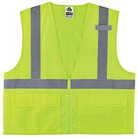 Ergodyne GloWear 8220Z High Visibility Reflective Safety Vest, ANSI/ISEA 107 Class 2, Zipper Closure