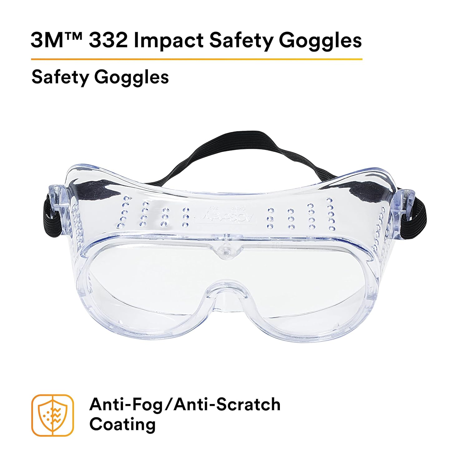 3M Impact Safety Goggles 40650-00000-10, Clear Lens