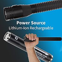 Nightstick Full-Size Black NSR-9744XL Metal Multi-Function Rechargeable Led Flashlight