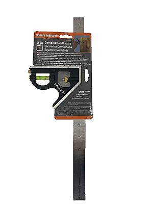 SWANSON TOOLS Combination Square with Die-Cast Zinc Body and Stainless Steel Rule
