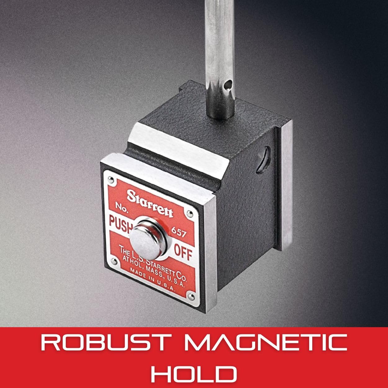 Starrett Magnetic Base Indicator Holder for Test, Back-Plunger, AGD, Dial and Miniature-Dial Indicators - Complete Set