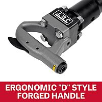 JET Chipping Hammer, Air-Powered, D-Handle/Open-Handle, Round/Hex Shank