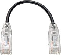 Tripp Lite Cat6 UTP Patch Cable (RJ45), M/M, Cat6 Ethernet Cable, Gigabit (1 Gbps), Molded, Slim, Black, 8 in. (N201-S8N-BK)