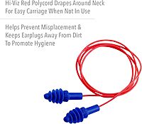 Howard Leight by Honeywell AirSoft Flanged Corded Reusable Shooting Earplugs, 2-Pairs (R-01521)