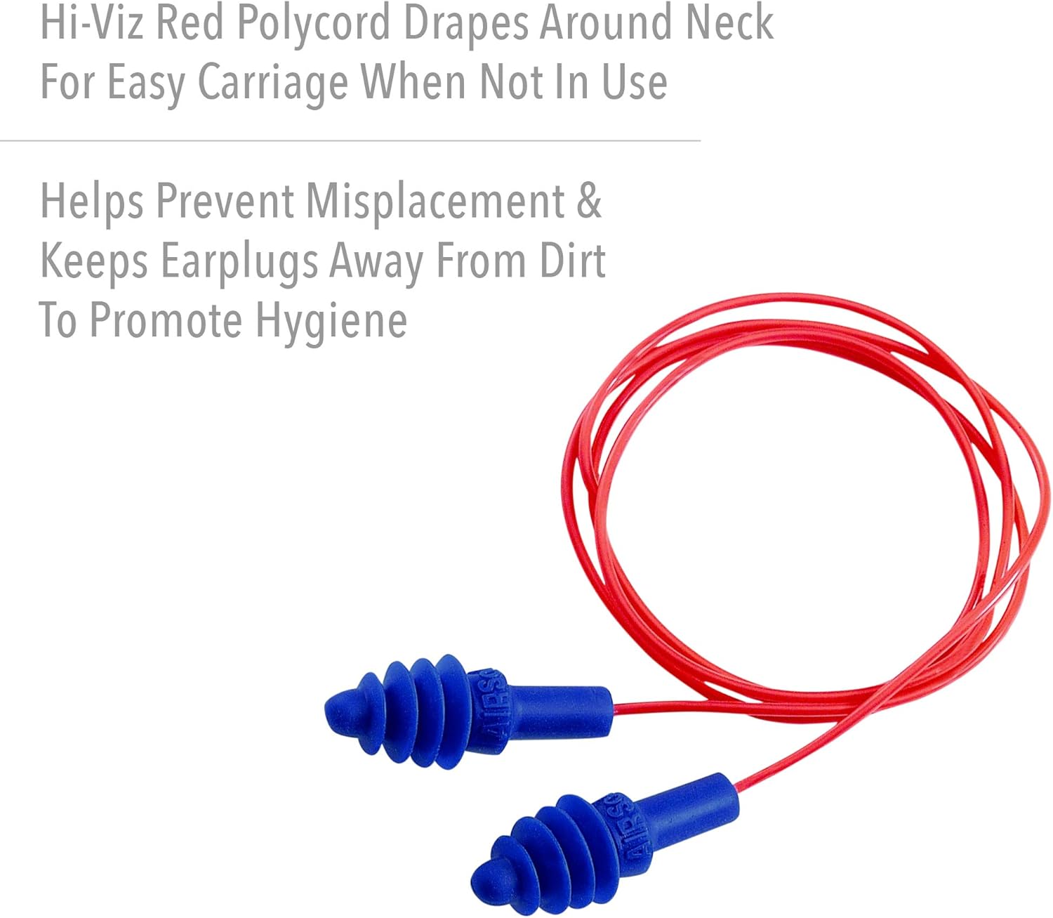 Howard Leight by Honeywell AirSoft Flanged Corded Reusable Shooting Earplugs, 2-Pairs (R-01521)
