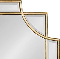 Kate and Laurel Minuette Decorative Rectangle Frame Wall Mirror in Gold Leaf, 24x35.5 Inches 35.5"L x 24"W Gold