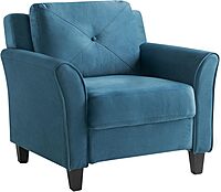 LIFESTYLE SOLUTIONS Hanson Microfiber Chair With Curved Arms