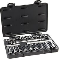 GEARWRENCH 24 Pc. 3/8" Drive 6 & 12 Pt. Mechanics Tool Set, Standard & Deep, Metric - 80559