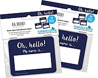 Barker Creek Oh Hello! Name Badges & Self-Adhesive Labels 2-Pack, Multi-Purpose Name Tags, Gift Tags, Labels, and More! 3.5" x 2.75", 90 per Pkg, (4323)
