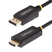 StarTech.com 9.8ft (3m) DisplayPort to HDMI Adapter Cable, 4K 60Hz with HDR, DP to HDMI 2.0b Cable, Active Video Converter