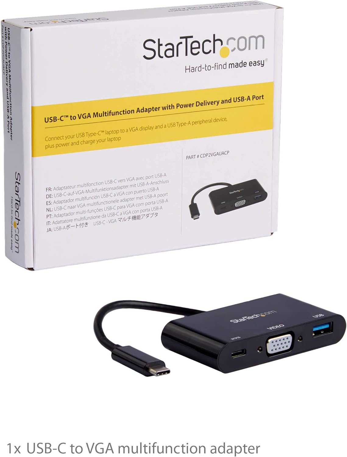 StarTech.com USB-C Multiport Adapter with Power Delivery
