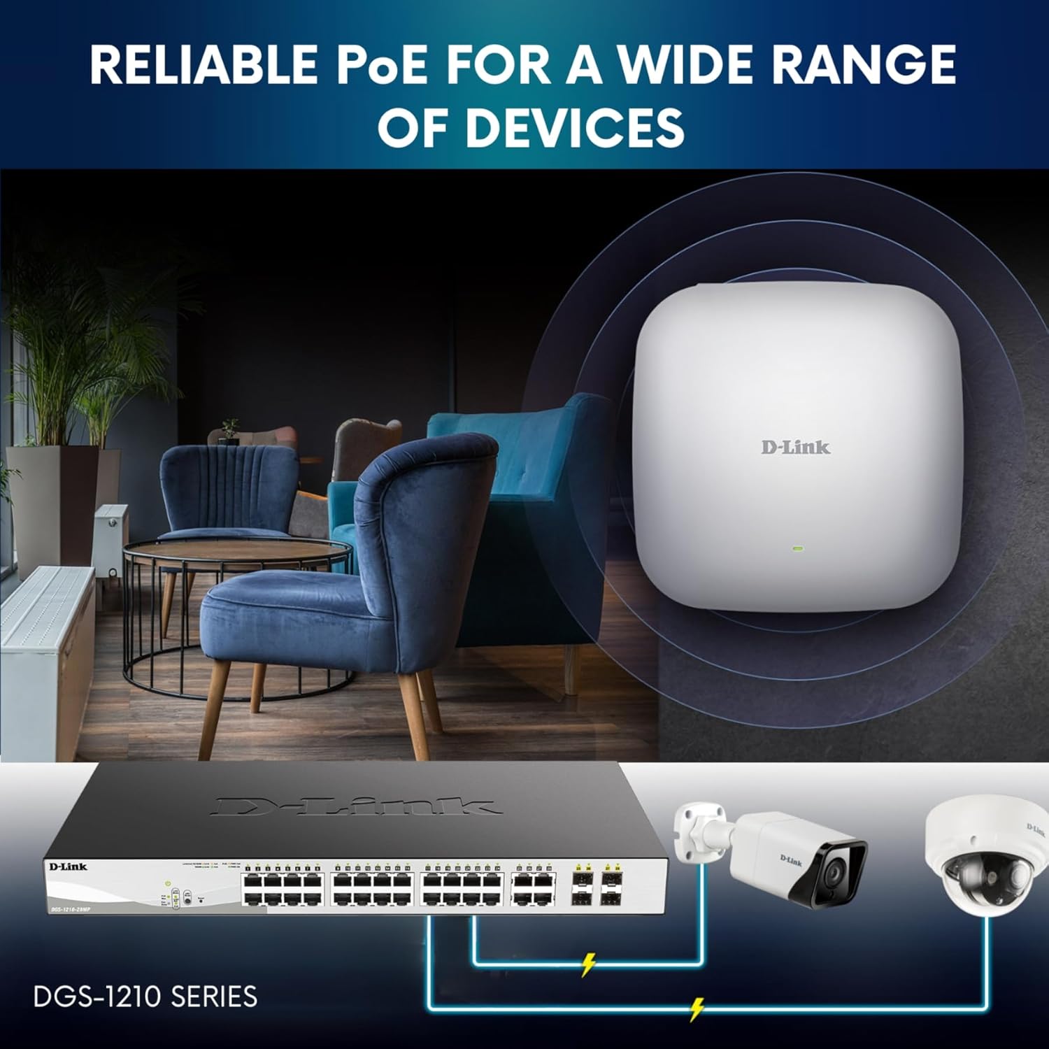 D-Link DGS-1210 Series Gigabit Smart Managed PoE+ Switches