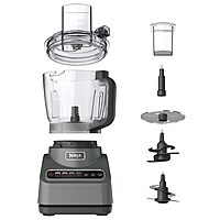 Ninja Food Processor, Professional Plus, 1000 Peak Watts, 4 Functions for Chopping, Slicing, Purees & Dough with 9-Cup Processor Bowl, 3 Blades, Food Chute & Pusher, Silver, BN601 9-Cup Food Processor