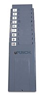 uPunch HNTCR10 Expandable Adjustable Time Card Rack, 10 Pockets, 4inH x 7 5/8inW x 4 1/2inD, Gray