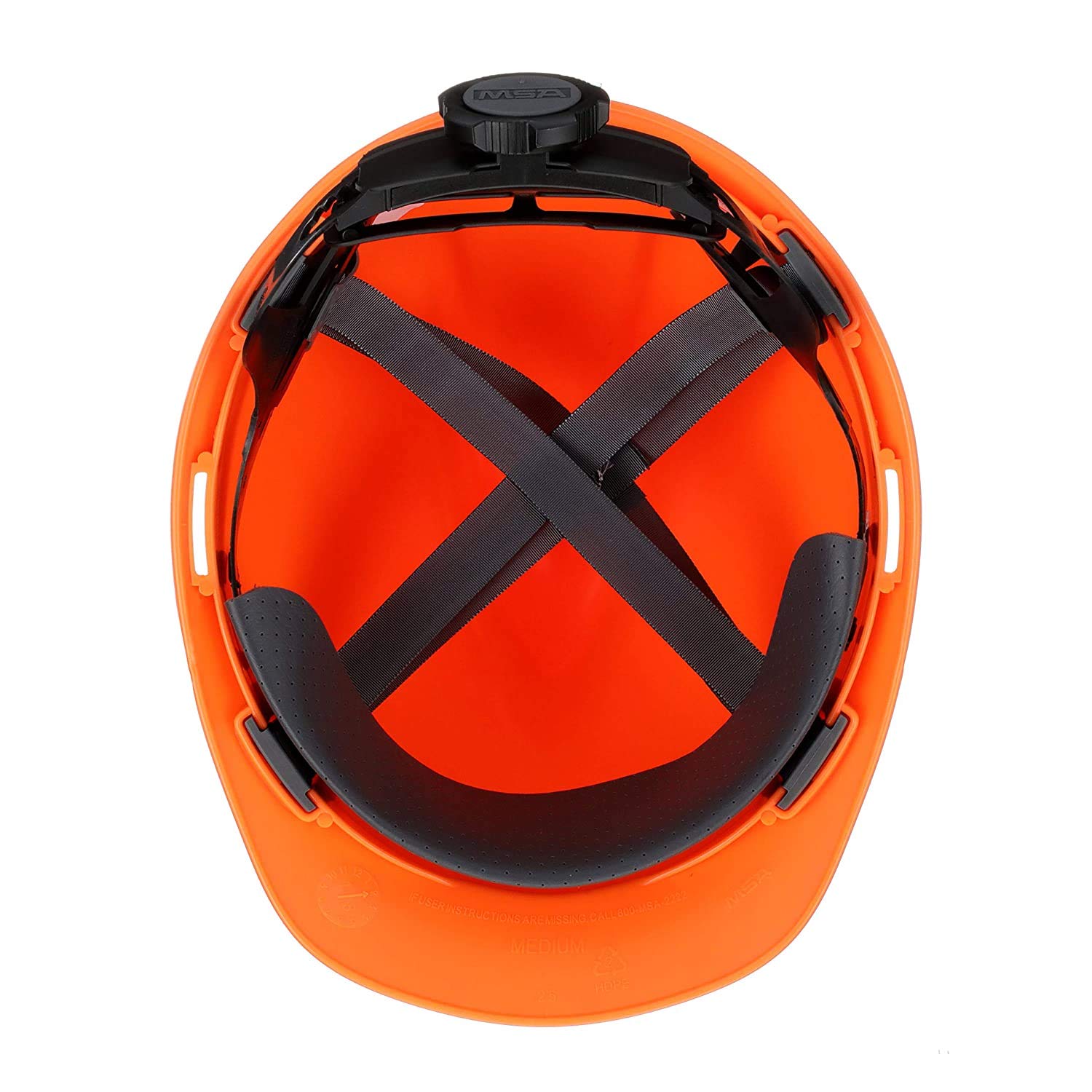 MSA 488146 V-Gard Cap Style Safety Hard Hat With Fas-Trac III Ratchet Suspension | Polyethylene Shell