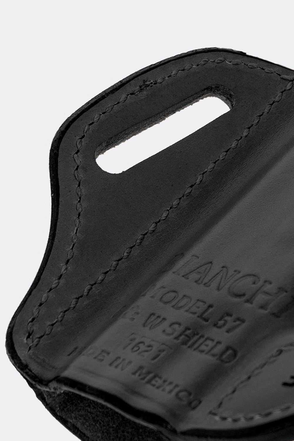 BIANCHI Model 57 Remedy Open-Top Full-Grain Leather Belt Slide Holster