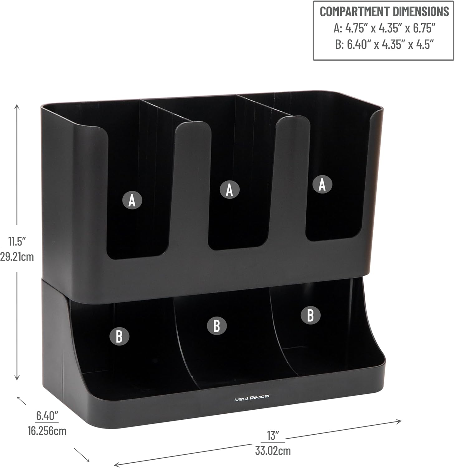 MIND READER Countertop Coffee and Condiment Organizer