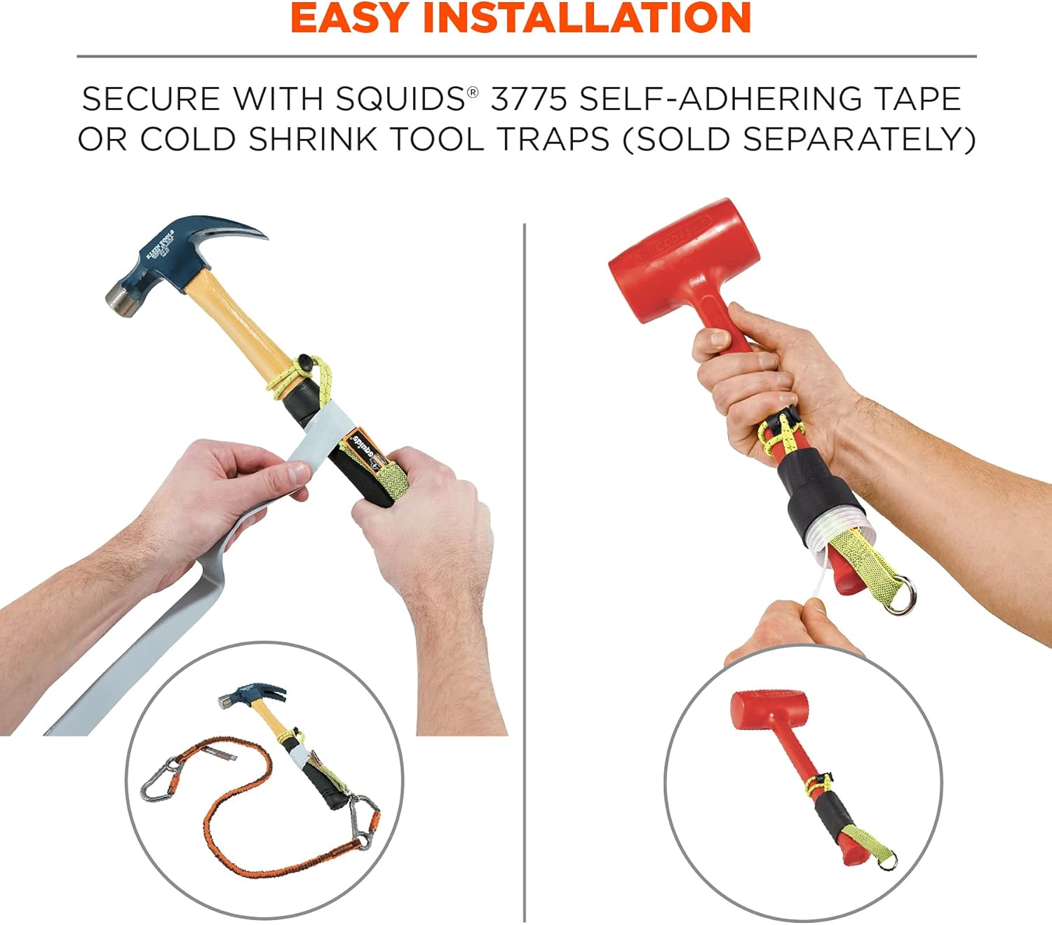 Ergodyne Squids 3713 Tool Tails Attachment with Swivel End, 10 Pounds,Lime