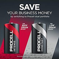 PROCELL Constant D Cell Long-Lasting Alkaline Batteries (72 Pack), 10-Year Shelf Life