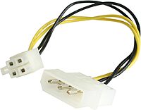 StarTech.com 6in LP4 to P4 Auxiliary Power Cable Adapter - LP4 to 4 pin ATX - Molex to P4 Adapter - LP4 to P4