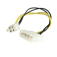StarTech.com 6in LP4 to P4 Auxiliary Power Cable Adapter - LP4 to 4 pin ATX - Molex to P4 Adapter - LP4 to P4