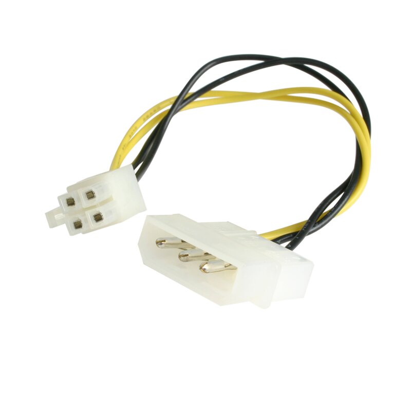StarTech.com 6in LP4 to P4 Auxiliary Power Cable Adapter - LP4 to 4 pin ATX - Molex to P4 Adapter - LP4 to P4