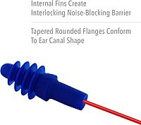 Howard Leight by Honeywell AirSoft Flanged Corded Reusable Shooting Earplugs, 2-Pairs (R-01521)