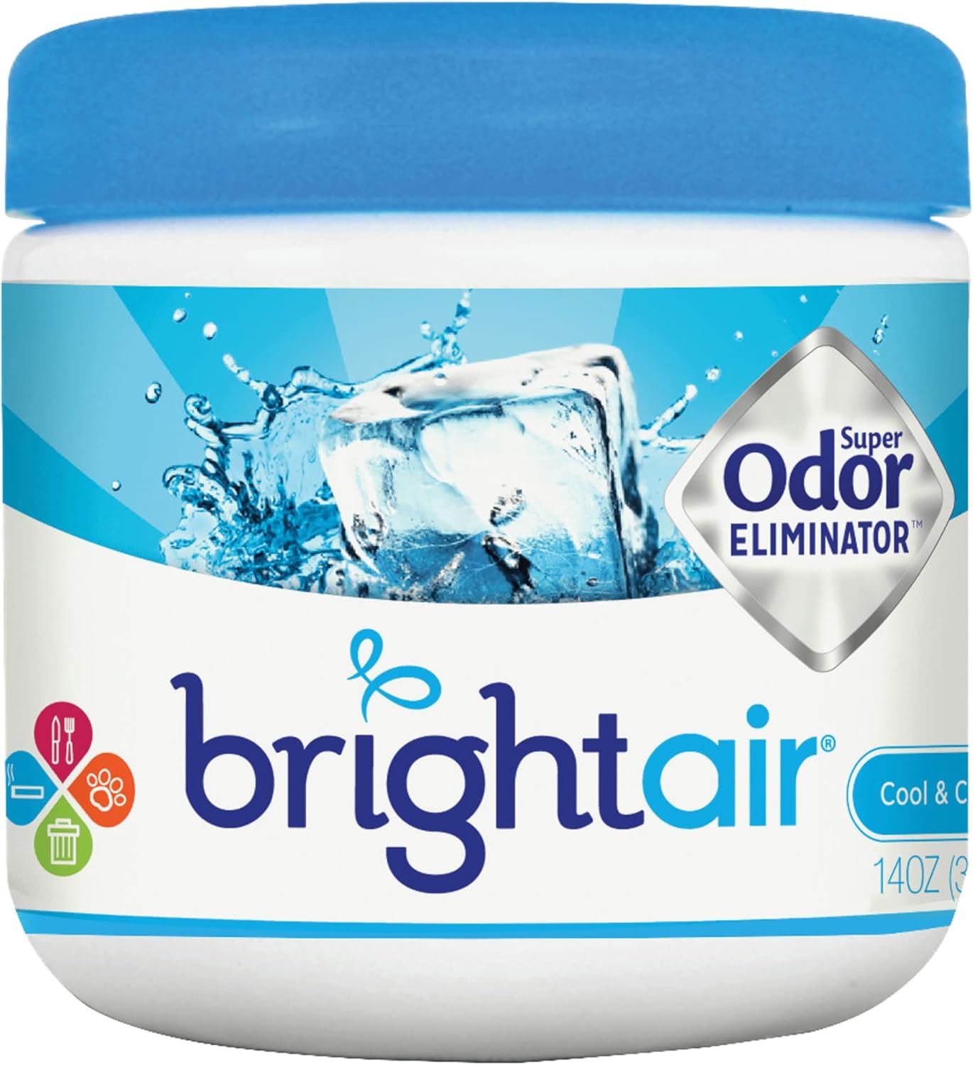 BRIGHT AIR Super Odor Eliminator Gel Air Freshener, 14 oz