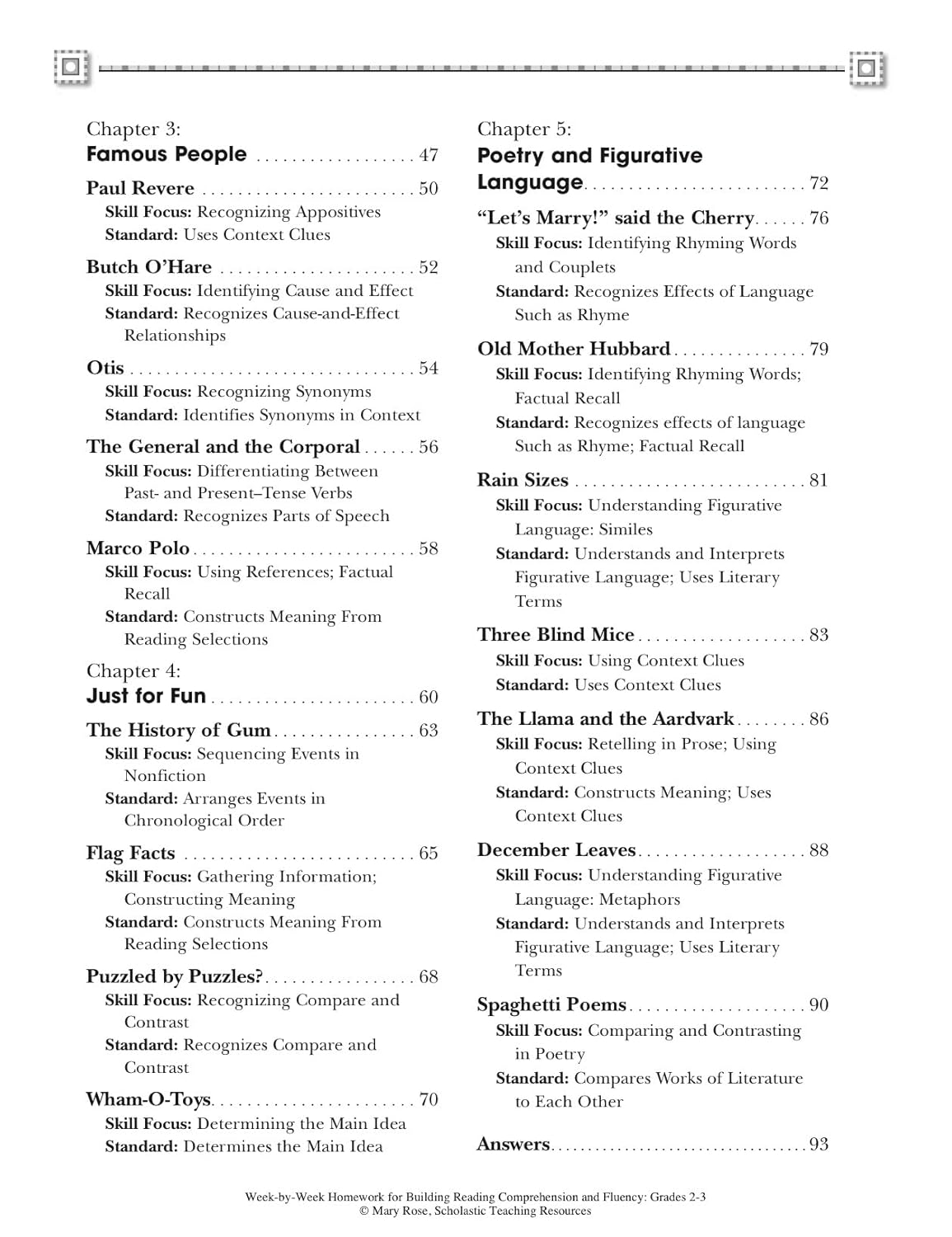 Week-by-Week Homework for Building Reading Comprehension & Fluency: Grades 2–3: 30 Reproducible High-Interest Passages