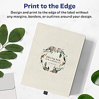 Avery Glossy Clear Square Scalloped Labels, Sure Feed Technology, 1-5/8" x 1-5/8"