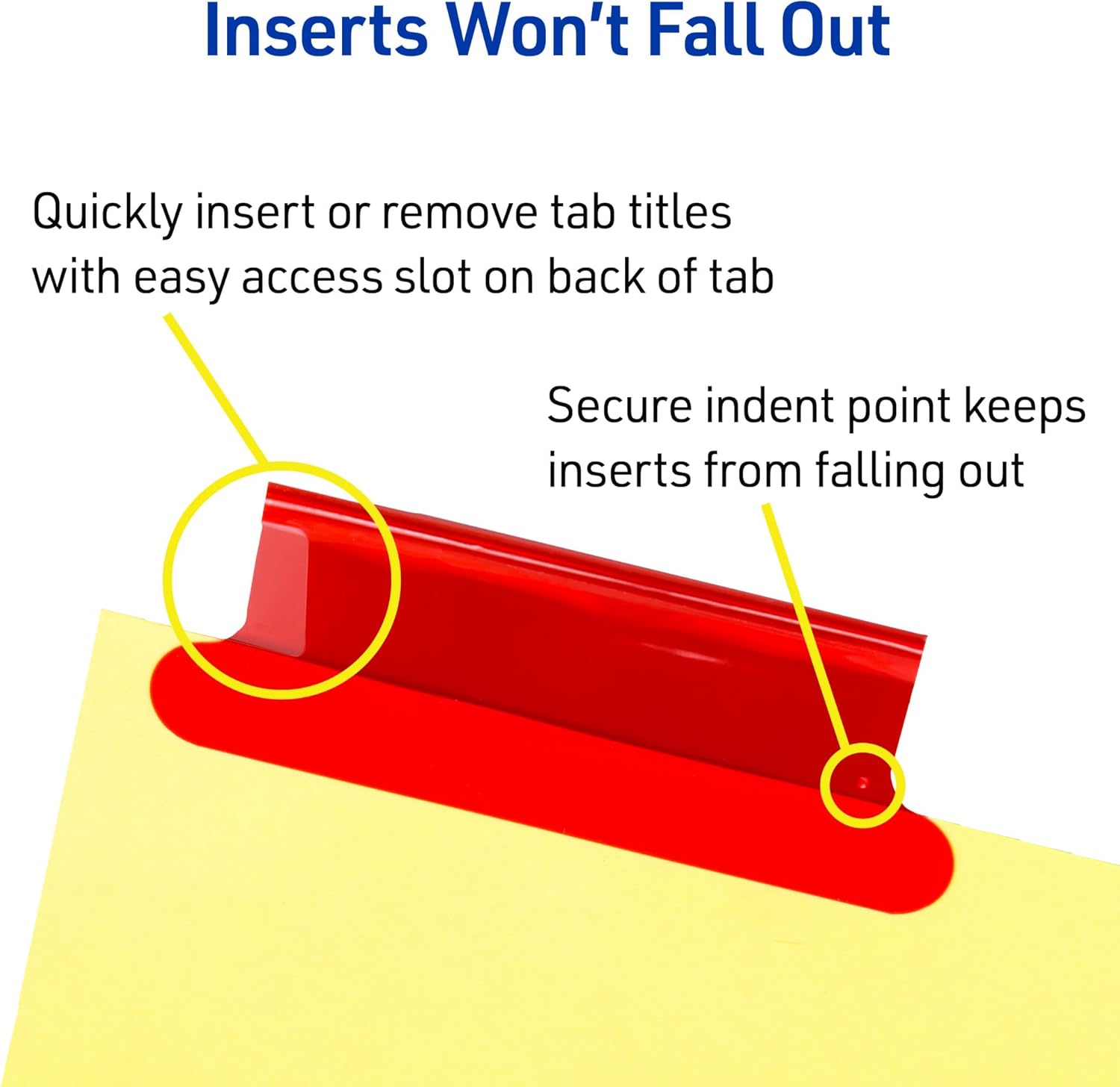 Avery 8-Tab Binder Dividers, Insertable Multicolor Big Tabs, 1 Set (11111)