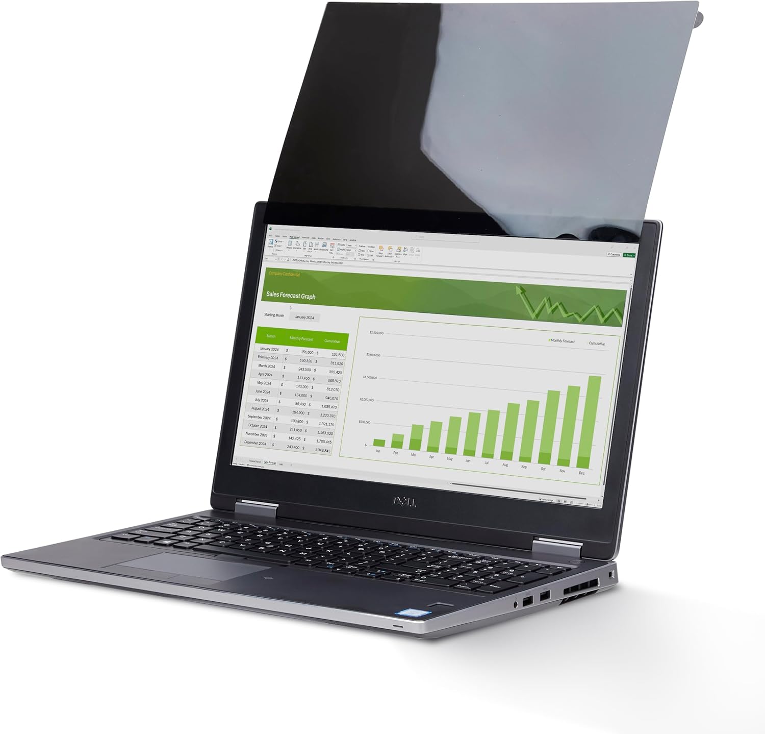 StarTech.com 15.6-inch 16:9 Flip-Up Privacy Screen with Touch, Laptop Security Shield, Anti-Glare Blue Light Filter