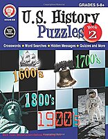 Mark Twain US History Puzzle Book 2, Crossword Puzzle, Word Search and More Social Studies Brain Games Covering Historical