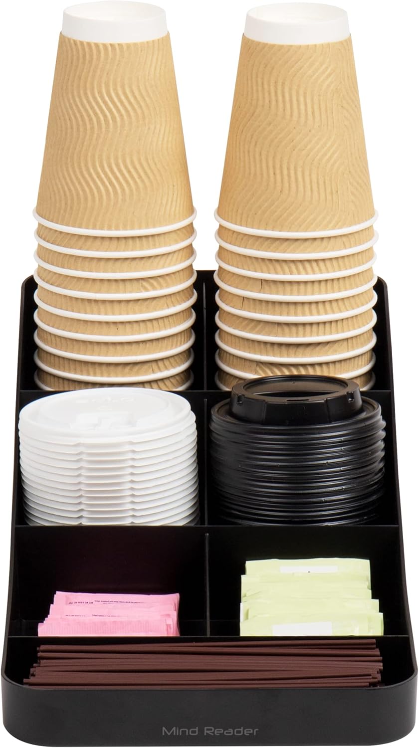 MIND READER 7-Compartment Countertop Condiment Organizer