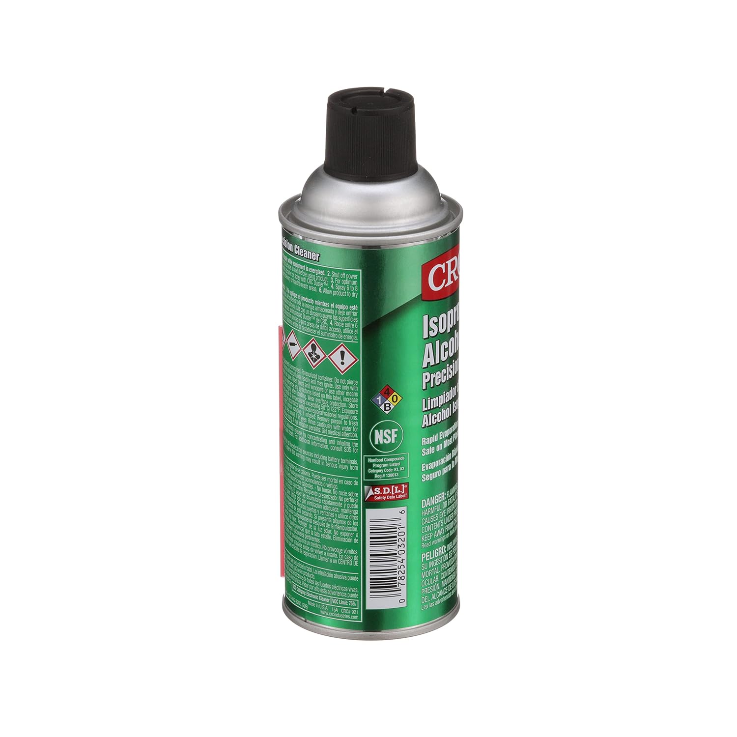 CRC 03201 Isopropyl Alcohol Cleaner, (Net weight: 12 oz.) 16oz Aerosol 1 Pack