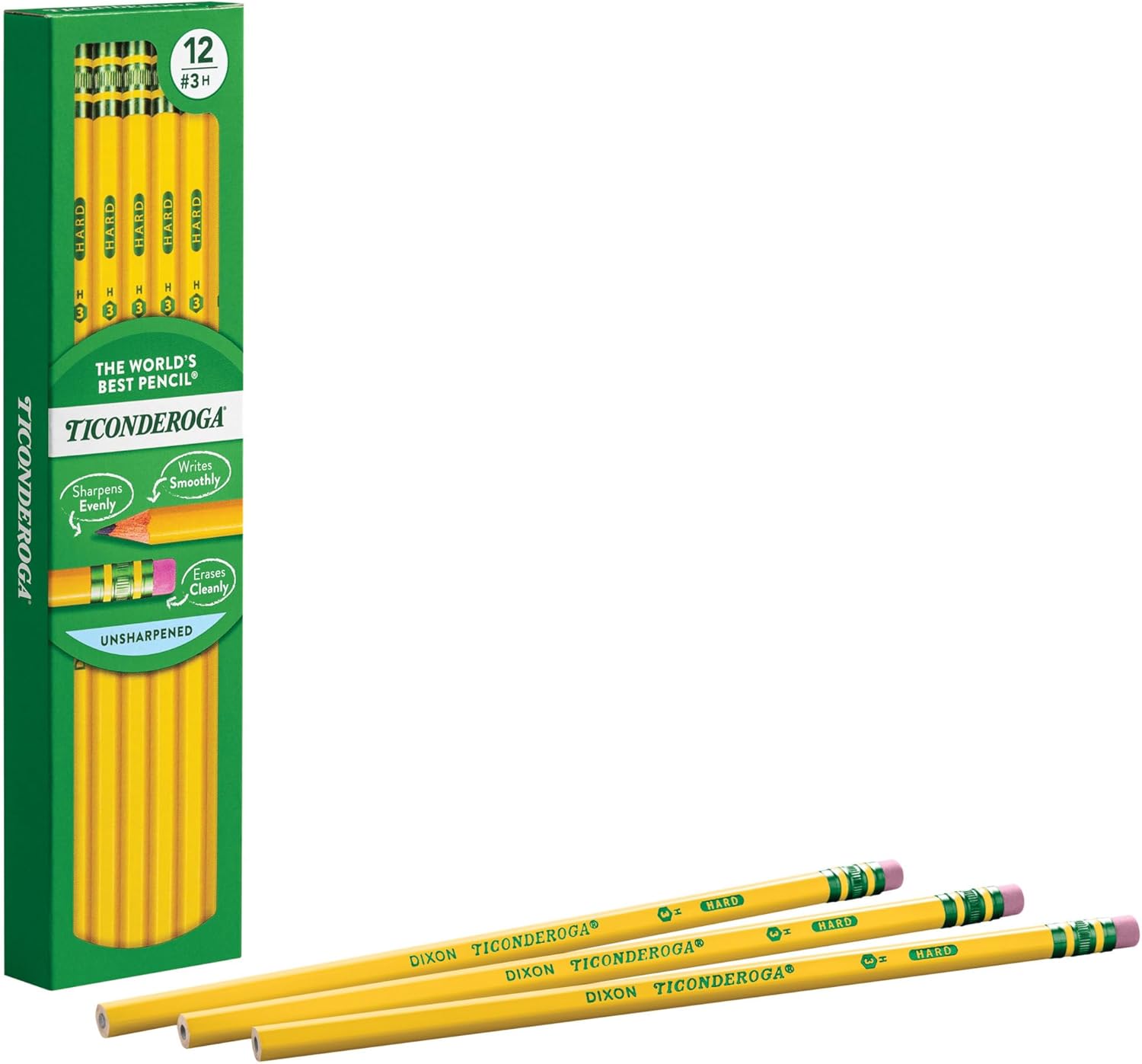 Ticonderoga® Pencils, #2 Medium Soft Lead, Box of 12