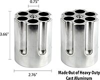 Barbuzzo Revolver Pen Holder & Paperweight, Cast Aluminum Desk Organizer