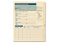 1-Part Personnel Folder, 25/Pack (A223)