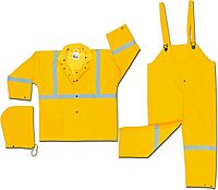 MCR SAFETY Luminator Three-Piece 0.35 mm PVC/Polyester Rain Suit