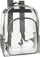 TRAILMAKER Heavy Duty Clear Backpack | Transparent Stadium-Approved for Women, Men, School, Travel