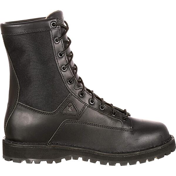 ROCKY Portland Lace-to-Toe Waterproof Public Service Boots 7 Black