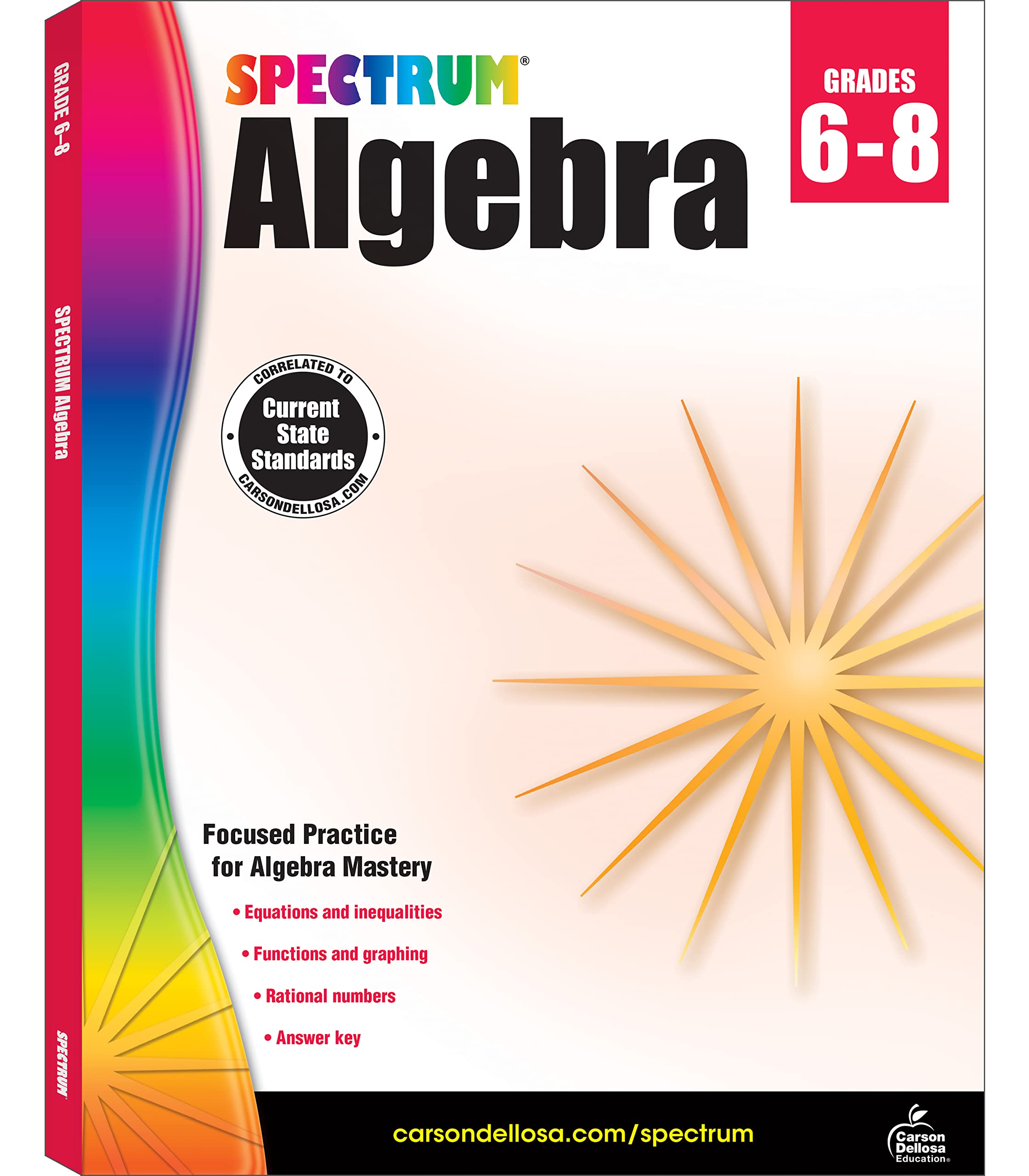 Spectrum Algebra 1 Workbook, Ages 11-14, Grades 6-8 Algebra/Pre-Algebra Workbook Covering Fractions, Algebra Equations