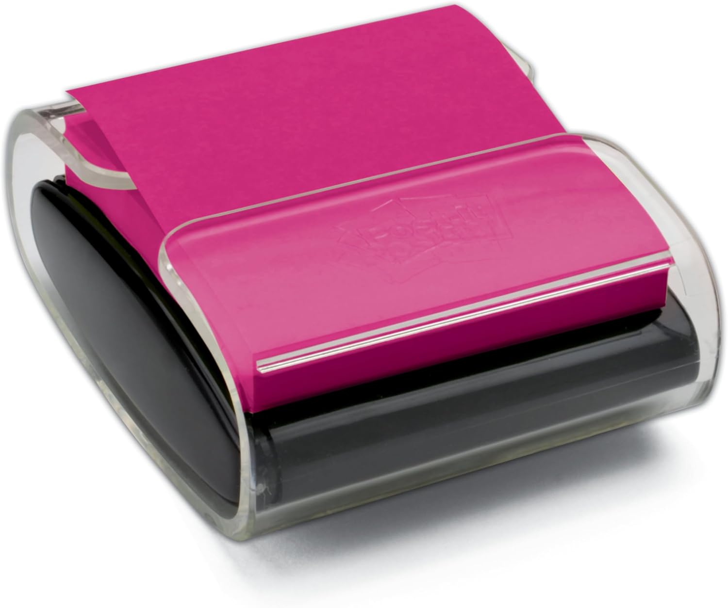 Post-it Pop-up Notes Dispenser, 3x3 in, Black Base Clear Top, Pack Includes Dispenser and a 45-Sheet Pad of Pop-up Notes