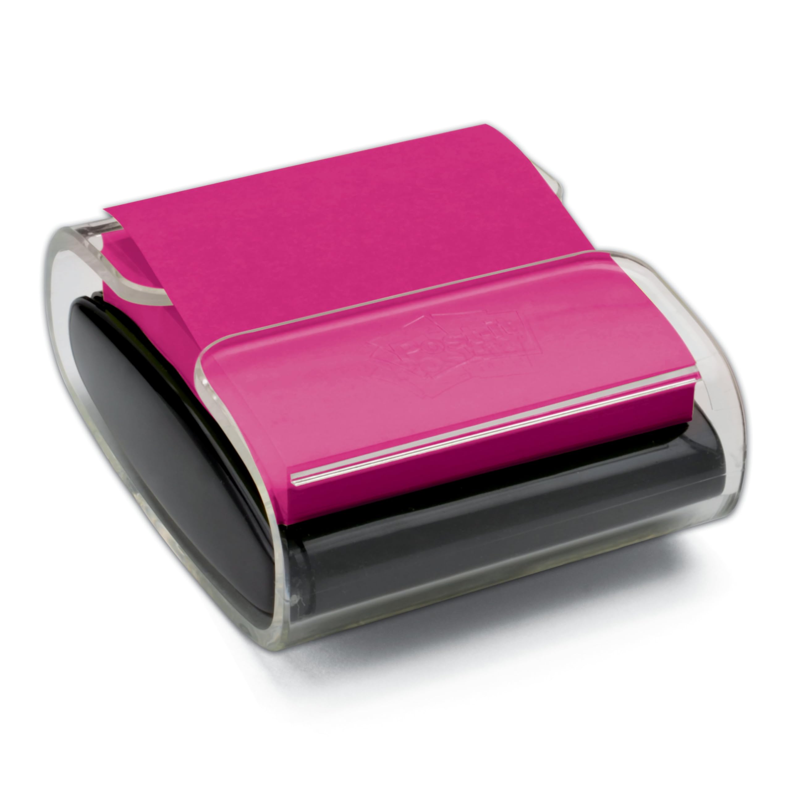 Post-it Pop-up Notes Dispenser, 3x3 in, Black Base Clear Top, Pack Includes Dispenser and a 45-Sheet Pad of Pop-up Notes